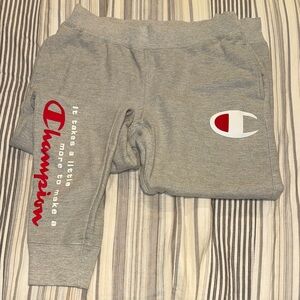 Champion Mens Gray and Red Joggers